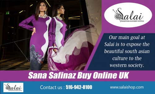 Sana Safinaz Muzlin collection 2018 to make your last minute Wishlist attainable at https://salaishop.com/collections/sana-safinaz-muzlin-2018

Our Collections:
sana safinaz lawn suits buy online 
sana safinaz buy online uk
sana safinaz lawn buy online

Contact:
121 South Broadway
Hicksville, New York, 11801
Phone: 516-942-8100
Website: https://salaishop.com/

Looking for trendy ethnic wear? Have you tried the latest designs in suits? They are one of the most preferred and hot selling outfits for a couple of years now. They have made a great comeback in the fashion market. Fashion designers have added their modern touch by introducing new designs and patterns to the suits making it fit for various occasions. The suits come in a wide array of designs, colors, fabrics, styles and patterns. Sana Safinaz Muzlin collection 2018 for sale is available at great prices. 

Social:
http://twitrss.me/twitter_user_to_rss/?user=salaishop
http://gplusrss.com/rss/feed/ffe844ea1ca7ad15be4c7c2d0dfc61cd5a3a33a40b82d
https://www.pinterest.com/pakistanisuitswithpants/feed.rss/
https://salaishop.tumblr.com/rss
http://www.rssmix.com/u/8276760/rss.xml
http://www.feedage.com/feeds/23947257/pakistani-suits-price-usa
http://uid.me/pakistanidresses_
http://salaishop.nouncy.com/pakistani-dresses-for-sale#/