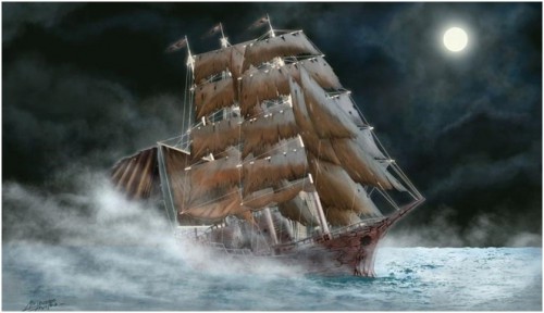 Ilustrasi kapal Caleuche
