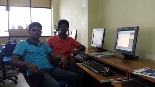 K.K.T Madhusanka with P.M Nirmal Shalinda @ Esoft Metro Campus Negombo