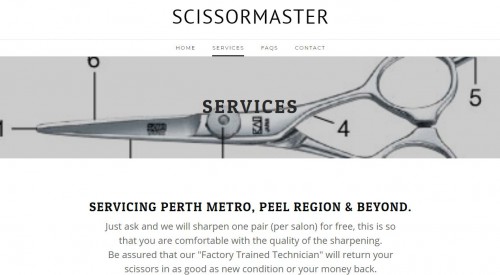 Scissor Master offers professional mobile scissor sharpening services in Australia. Contact the team at On Point Sharpening Service for all Hair Scissor Sharpening needs at affordable prices.

Visit website:- http://www.scissormaster.net/services.html