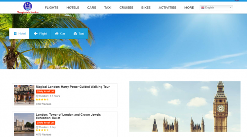 cheaphotels.london is an online travel aggregator where you can search, compare and book the cheapest and best deals out there in the market on flights, hotels, car rentals, taxis and more. One stop for all your travel needs.

Visit website:- https://cheaphotels.london/
