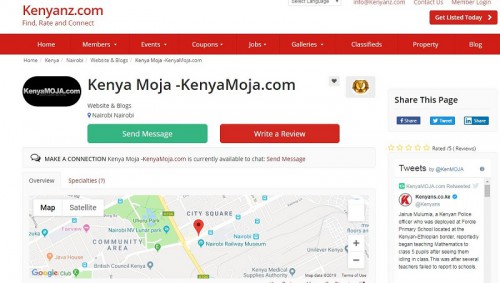 Connect with Kenya Moja, KenyaMoja.com, Website & Blogs in Nairobi, Kenya. Find Kenya Moja news, Kenya Moja Jobs, reviews, deals, events, videos, coupons, products, promotions and more. Connect and get contacts details
Read more:- https://www.kenyanz.com/kenya/nairobi/website-blogs/kenya-moja-kenyamojacom