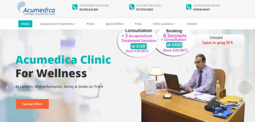 Acumedica Clinic provides best chinese acupuncture treatment for Chronic desease and Weight loss treatment in their London, derby, Wolverhampton, Stoke On Trent clinic Clinic
Visit here:- http://www.acumedica.co.uk/