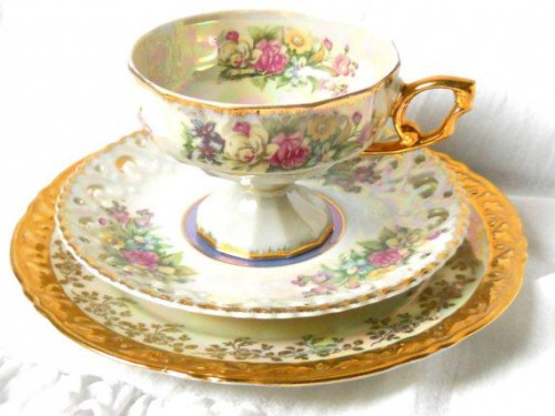 etsy.com vintage mismatched lusterware tea cup trio via2ed6491d3a5a63243372904a038cd68