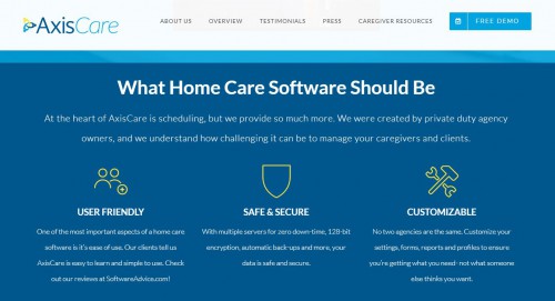 Leading home care software designed by home care agency owners. Scheduling. EVV. Caregiver Chat. Billing. Mobile Access & More. Watch a free demo!
AxisCare was created by private duty agency owners, so we understand the struggles home care providers face. Your needs have shaped the foundation of our service- a scheduling and management platform to promote efficiency and organization.AxisCare is the most flexible, cost effective software in the home care industry, designed to ease your daily workload without forcing you to change your business style. Don’t settle for a software company that forces you to run your business their way.
For More Info: https://axiscaresales.com/
#homecaresoftware #homecareschedulingsoftware #axiscaresales #schedulingsoftwareforhomecareagencies #privatedutyhomecarsoftware #homecaresoftwarecompanies #besthomecaresoftware #homecarebillingandpayrollsoftware #electronicvisitverificationvendors #homecaresoftwareproviders #homecaremanagement #howtostartahomecareagency