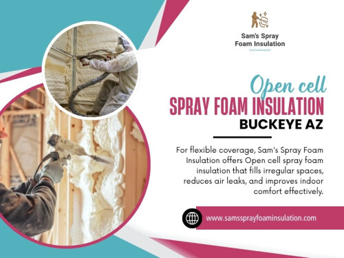 Open-cell foam has a softer, less dense structure and expands considerably after it is applied. That characteristic can be useful when the material needs to fill larger cavities. For people researching Open cell spray foam insulation Buckeye AZ, it helps to think about where that expansion makes practical sense.

Address: 220 S 4th St,#8,Buckeye,AZ,85326,USA
Phone no: +1(623) 239-5345