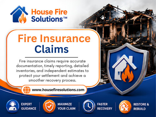 A house fire creates two problems at the same time. There is the physical damage to the property, and there is the administrative process of documenting that damage, speaking with insurers, reviewing estimates, tracking expenses, and deciding what happens next. For many homeowners, the second part is almost as stressful as the first. House Fire Solutions gives homeowners a clearer way to understand the issues that commonly arise during fire insurance claims so they can approach conversations, paperwork, and property decisions with better information.

Official Website: https://www.housefiresolutions.com/resources/fire-insurance-claims

House Fire Solutions
Phone: (866) 934-1703