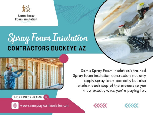 Choosing between Spray foam insulation contractors Buckeye AZ should involve more than comparing numbers on different estimates. Pay attention to how the contractor approaches the property.

Address: 220 S 4th St,#8,Buckeye,AZ,85326,USA
Phone no: +1(623) 239-5345