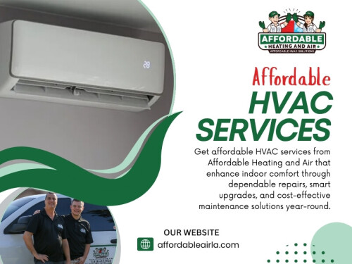 A heating and cooling system is like any other trusted appliance in the home — it works best when it gets attention before problems arise. It makes indoor spaces comfortable day after day, without asking much in return. This quiet dependability often causes homeowners to overlook routine maintenance until something unexpected happens and disrupts their daily routine. Choosing affordable HVAC services prevents that from happening.

Affordable Heating And Air
Address: 9601 Cozycroft Ave Unit 1, Chatsworth, CA 91311, United States
Phone Number: (818) 722-1332