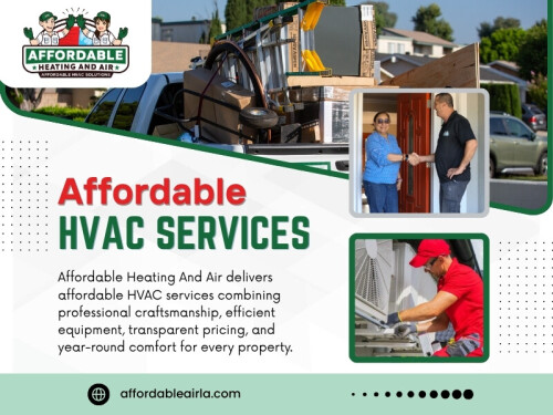 A dependable HVAC system is built through consistent care rather than emergency repairs. Paying attention to airflow, maintenance schedules, and small warning signs helps prevent larger problems while improving comfort and energy efficiency. Investing in Affordable HVAC services gives homeowners a practical way to protect both their equipment and their monthly budget.

Affordable Heating And Air
Address: 9601 Cozycroft Ave Unit 1, Chatsworth, CA 91311, United States
Phone Number: (818) 722-1332