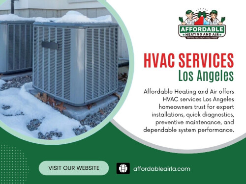 Reliable HVAC service Los Angeles offers professional support that keeps heating and cooling systems efficient, dependable and ready to handle changing temperatures. With routine care and expert service, homeowners can expect better performance for years to come.

Affordable Heating And Air
Address: 9601 Cozycroft Ave Unit 1, Chatsworth, CA 91311, United States
Phone Number: (818) 722-1332
