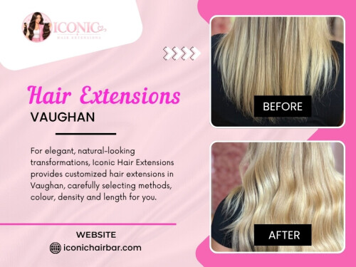 A search for Hair extensions vaughan can help you find local professionals when something needs checking. Location is convenient, especially when you need regular maintenance, but the first result you see may not be the best choice for your particular situation. Before booking a corrective appointment, look for a professional who has experience with extension maintenance and the method you are wearing.

ICONIC Hair Extensions
Address: 8065 Kipling Ave, Woodbridge, ON L4L 2A2, Canada
Phone: +16475786157