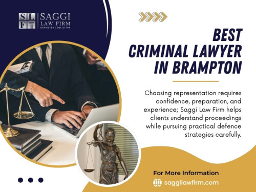 A Best Criminal Lawyer In Brampton should be able to go through the conditions with a client and explain what they mean in everyday terms.


Contact :   Saggi Law Firm
Address:  2250 Bovaird Dr E Suite401, Brampton, ON L6R 0W3, Canada
Phone: 647-983-6720

Find Us On Google Map: https://g.page/saggi-law-firm