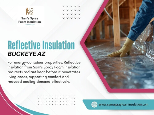 The terms can sometimes get mixed together, especially when homeowners are researching attic upgrades. Reflective insulation Buckeye AZ may refer to a product or system that uses reflective surfaces to reduce radiant heat transfer. Ventilation deals with moving air. That distinction is useful when comparing different recommendations.

Address: 220 S 4th St,#8,Buckeye,AZ,85326,USA
Phone no: +1(623) 239-5345