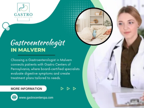 A Gastroenterologist in Malvern can assess digestive complaints with the wider history in mind rather than treating each symptom as an isolated event. Gastro Centers of Pennsylvania provides gastroenterology care in Malvern, where patients can discuss ongoing digestive concerns and possible next steps with a specialist.

Click here for more information: https://www.gastrocenterspa.com/location/malvern

Gastro Centers of Pennsylvania

Location: 325 Central Ave #100, Malvern, PA 19355, United States
Find Us On Google Map: https://maps.app.goo.gl/h8tioTAjZTAyEEw97