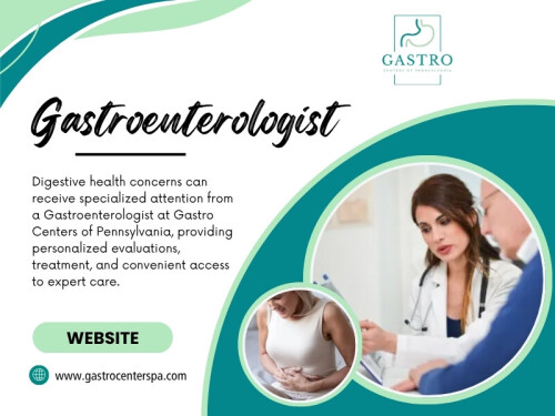 Gastroenterologists also evaluate conditions involving reflux, IBS, inflammatory bowel disease, celiac disease, liver problems, abdominal pain, and other digestive concerns.

Gastro Centers of Pennsylvania

Location: 216 Mall Blvd #120, King of Prussia, PA 19406, United States
Find Us On Google Map: https://maps.app.goo.gl/urcTXbfAmHQzMY5V7

Read Our Blogs:
https://gastrocenterspa.wordpress.com/
https://gastrocenterspa.jimdofree.com
https://gastrocenterspa.medium.com/

More Links:
https://linktr.ee/gastrocenterspa
https://www.buzzfeed.com/gastrocenterspa
https://disqus.com/by/gastrocenterspa/about/