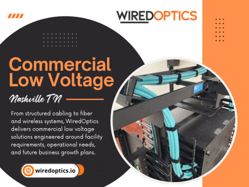 A well-organized Commercial low voltage nashville tn installation can leave clearer pathways and better documentation for future work. Commercial low voltage nashville tn planning can be useful during renovations, new construction and major technology upgrades.

WiredOptics

Address: 1801 West End Ave #1057, Nashville, TN 37203
Phone: +1(615) 246-6616