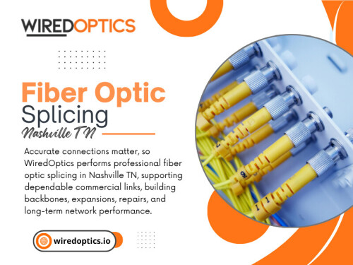 In these situations, Fiber optic splicing nashville tn can be useful for joining fiber sections where the project design calls for it. Fusion splicing requires careful preparation and alignment of the fiber. The finished connection should then be tested to verify that it is suitable for the intended link.

Click here for more information: https://wiredoptics.io/fiber-optic-services/

WiredOptics

Address: 1801 West End Ave #1057, Nashville, TN 37203
Phone: +1(615) 246-6616
Find Us on Google Map: https://maps.app.goo.gl/NAxtwVznMcWLC4bs5