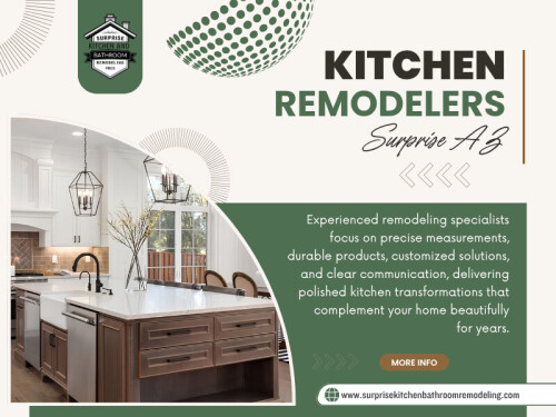 The position of walls, windows, doors, plumbing connections, electrical points, and appliances can influence what is realistically possible. A design that looks excellent on a screen may need to change once those details are taken into account. This is one reason Kitchen remodelers Surprise AZ generally need to understand the existing room before settling on the final design.

Address: 14239 W Bell Rd, UNIT 218, Surprise, AZ, 85374
Phone Number: +1(623) 294-8138