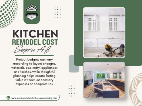 Storage upgrades can affect the Kitchen remodel cost Surprise AZ homeowners are working with. Custom drawers, specialty cabinet inserts, pull-outs, pantry systems, and built-in features can all add to the project.

Address: 14239 W Bell Rd, UNIT 218, Surprise, AZ, 85374
Phone Number: +1(623) 294-8138