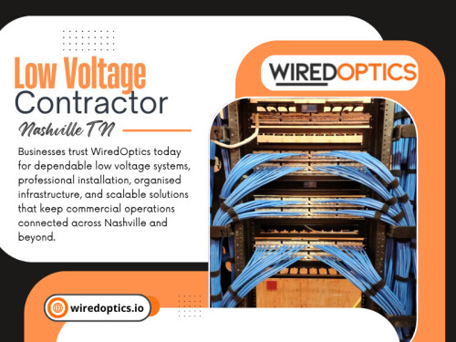 Low voltage contractor nashville tn services can help bring cabling, security, wireless and network-room requirements into a more organized project. The result is infrastructure that is easier to understand today and easier to expand later. 

WiredOptics

Address: 1801 West End Ave #1057, Nashville, TN 37203
Phone: +1(615) 246-6616
