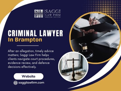 A Criminal Lawyer In Brampton can explain which conversations should be avoided and how to handle communication without creating unnecessary problems.

Contact :   Saggi Law Firm
Address:  2250 Bovaird Dr E Suite401, Brampton, ON L6R 0W3, Canada
Phone: 647-983-6720

Find Us On Google Map: https://g.page/saggi-law-firm

Official Website: https://saggilawfirm.com/brampton-criminal-lawyer