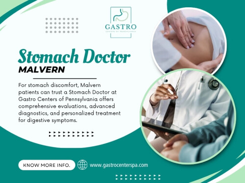 A Stomach Doctor Malvern may help when symptoms continue, return frequently, or start affecting meals, sleep, work, or normal routines. The aim of an evaluation is to understand the pattern and decide what, if anything, needs further investigation.

Click here for more information: https://www.gastrocenterspa.com/location/malvern

Gastro Centers of Pennsylvania

Location: 325 Central Ave #100, Malvern, PA 19355, United States
Find Us On Google Map: https://maps.app.goo.gl/h8tioTAjZTAyEEw97

Read Our Blogs:
https://gastrocenterspa.wordpress.com/
https://gastrocenterspa.tumblr.com/
https://gastrocenterspa.weebly.com/

More Links:
https://beacons.ai/gastrocenterspa
https://gravatar.com/gastrocenterspa
https://triberr.com/gastrocenterspa