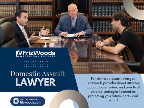 A domestic assault lawyer calvert county may need to consider not only the criminal allegation but also related restrictions, communication issues, or protective-order proceedings.

Name: FrizWoods LLC
Address: 14513 Main St B, Upper Marlboro, MD 20772, United States
Phone:+13017201917

Google Map: https://goo.gl/maps/PWdeowqfLwKPNNcJ8

Official Website:  https://frizwoods.com/assault