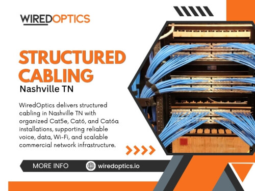 Structured cabling Nashville TN combined with new Fiber optic installation Nashville TN creates an organized, scalable system that can adapt to changing business needs without the need for constant rebuilding. The stability gives business owners the assurance that future expansion is possible without having to start from scratch.

Wired Optics
Address: 107 Platform Wy, Nashville, TN 37203
Phone: (615) 246-6616