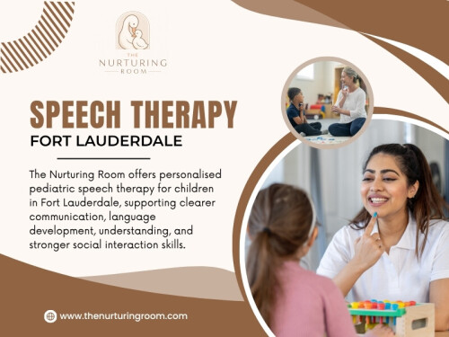 Families searching for Speech Therapy Fort Lauderdale can find support that focuses on their child’s specific communication needs. Finding the right support close to home can make a big difference for busy families.

The Nurturing Room

Location: Weston, Florida, 33326, USA
Phone: +1-888-707-1320
Find Us On Google Maps: https://maps.app.goo.gl/hX82o7vCQovNiBKh6