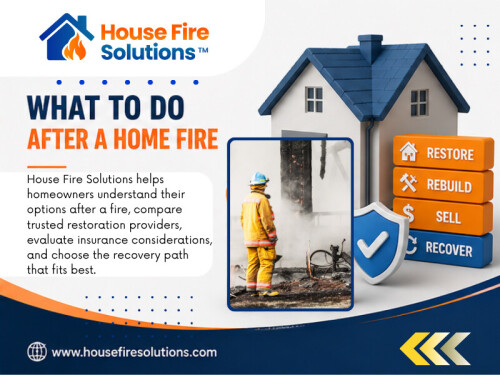 The first day after a house fire can feel disorganized even when the fire itself is already out. You may be dealing with firefighters, damaged rooms, displaced family members, worried neighbors, insurance calls, and questions about what can safely be touched or removed. Knowing what to do after a house fire can help you focus on the decisions that matter most without trying to solve everything at once.

Official Website: https://www.housefiresolutions.com/resources/steps-after-house-fire

House Fire Solutions
Phone: (866) 934-1703