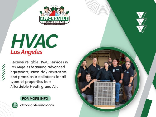 Affordable Heating And Air offers personalized HVAC installation, maintenance, inspections and reliable repair services for local homeowners. Be it a full system upgrade or expert Los Angeles HVAC repair, the focus is always on clear advice, quality labor and long-standing performance homeowners can depend on. A thoughtful recommendation today often prevents unnecessary expenses tomorrow.

Affordable Heating And Air
Address: 9601 Cozycroft Ave Unit 1, Chatsworth, CA 91311, United States
Phone Number: (818) 722-1332