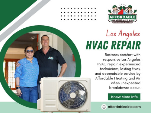 In Southern California, heating and cooling systems work long hours to keep homes comfortable as the weather changes. That constant workload naturally wears you down over time. Regular attention from experienced professionals like Affordable Heating And Air helps homeowners understand what is happening inside their systems before repair costs start to climb. Quick Los Angeles HVAC repair is often less expensive than waiting for a total breakdown.

Affordable Heating And Air
Address: 9601 Cozycroft Ave Unit 1, Chatsworth, CA 91311, United States
Phone Number: (818) 722-1332