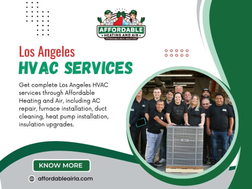 Affordable Heating And Air offers reliable inspections, repairs and maintenance solutions to help homeowners maintain comfortable indoor environments. Whether the system needs a quick checkup or a more thorough service, their team is committed to quality work and practical recommendations. Choosing reliable Los Angeles HVAC services can help homeowners protect their HVAC investment and improve comfort and efficiency.

Affordable Heating And Air
Address: 9601 Cozycroft Ave Unit 1, Chatsworth, CA 91311, United States
Phone Number: (818) 722-1332